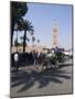 Horse and Carriage Near Jemaa El Fna with Koutoubia in Background, Marrakech, Morocco-Ethel Davies-Mounted Photographic Print