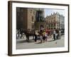 Horse and Carriages in Main Market Square, Old Town District, Krakow, Poland-R H Productions-Framed Photographic Print