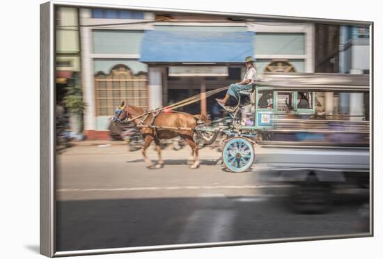 Horse and Cart, Pyin Oo Lwin (Pyin U Lwin), Mandalay Region, Myanmar (Burma), Asia-Matthew Williams-Ellis-Framed Photographic Print