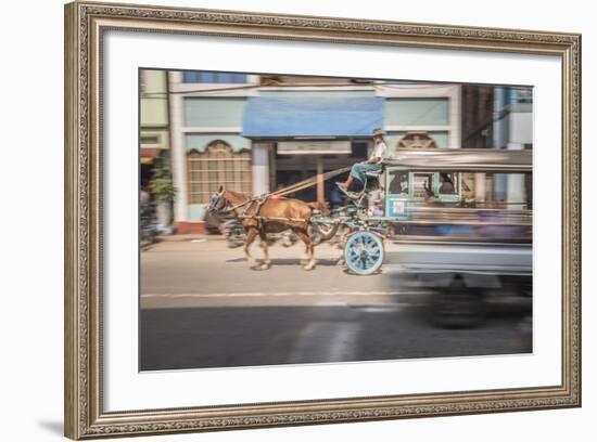 Horse and Cart, Pyin Oo Lwin (Pyin U Lwin), Mandalay Region, Myanmar (Burma), Asia-Matthew Williams-Ellis-Framed Photographic Print