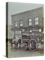 Horse and Cart with Sacks of Vegetables, Bow, London, 1900-null-Stretched Canvas