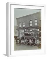 Horse and Cart with Sacks of Vegetables, Bow, London, 1900-null-Framed Photographic Print