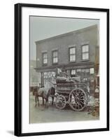 Horse and Cart with Sacks of Vegetables, Bow, London, 1900-null-Framed Photographic Print