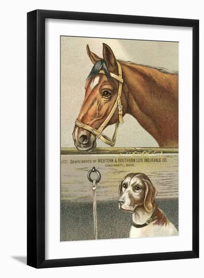 Horse and Dog-null-Framed Art Print