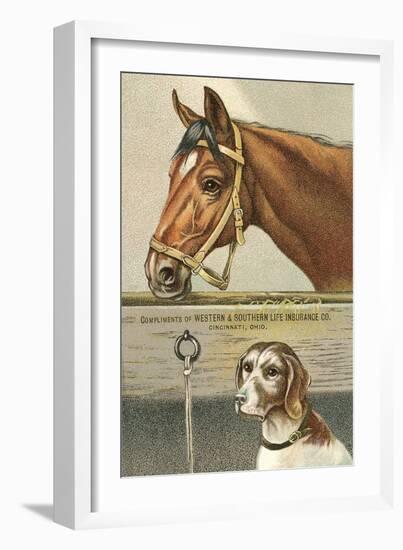 Horse and Dog-null-Framed Art Print