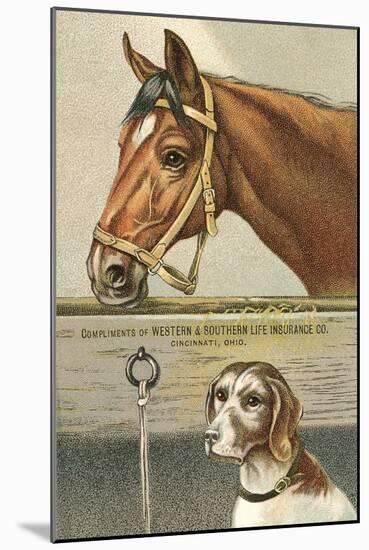 Horse and Dog-null-Mounted Art Print