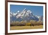 Horse and Grand Tetons, Moose Head Ranch, Grand Teton National Park, Wyoming, USA-Michel Hersen-Framed Photographic Print