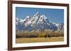 Horse and Grand Tetons, Moose Head Ranch, Grand Teton National Park, Wyoming, USA-Michel Hersen-Framed Photographic Print