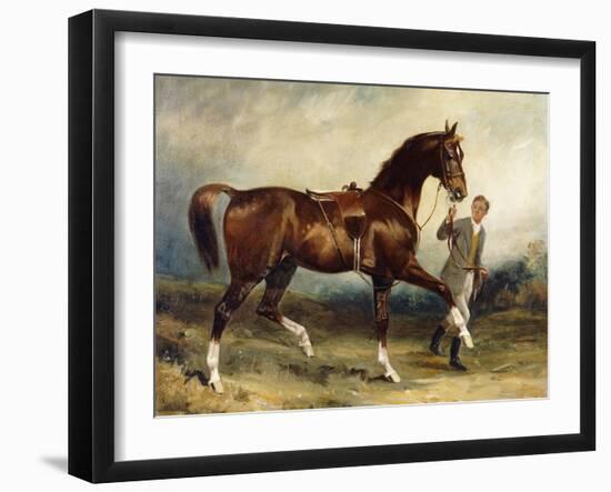 Horse and Groom in a Landscape-James Lynwood Palmer-Framed Giclee Print