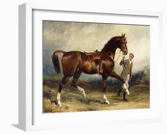 Horse and Groom in a Landscape-James Lynwood Palmer-Framed Giclee Print