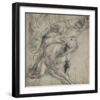 Horse and Rider Falling, C. 1537-Titian (Tiziano Vecelli)-Framed Premium Giclee Print