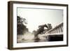 Horse and Rider Jump Though Pond and over Fence as Competitors in for the United Sta…, 1978 (Photo)-Nathan Benn-Framed Giclee Print