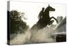 Horse and Rider Jump Though Pond and over Fence as Competitors in for the United Sta…, 1978 (Photo)-Nathan Benn-Stretched Canvas