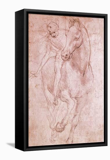 Horse and Rider-Leonardo da Vinci-Framed Stretched Canvas