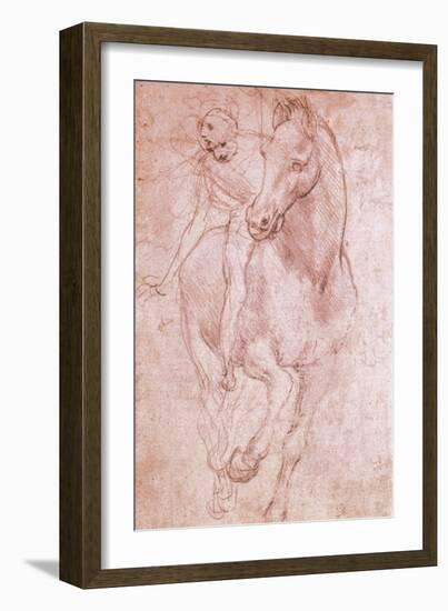 Horse and Rider-Leonardo da Vinci-Framed Giclee Print