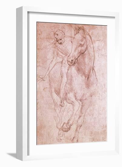 Horse and Rider-Leonardo da Vinci-Framed Giclee Print