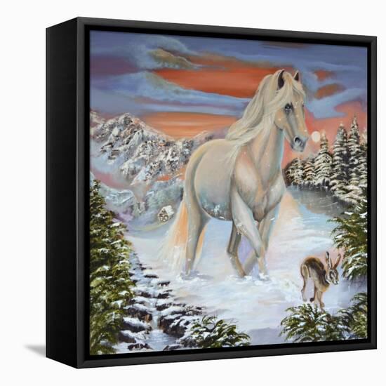 Horse and the Hare-Sue Clyne-Framed Stretched Canvas