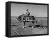 Horse Assisting the Farmer in Plowing the Field-Carl Mydans-Framed Stretched Canvas