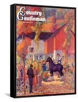 "Horse Auction," Country Gentleman Cover, October 1, 1944-Henry Soulen-Framed Stretched Canvas