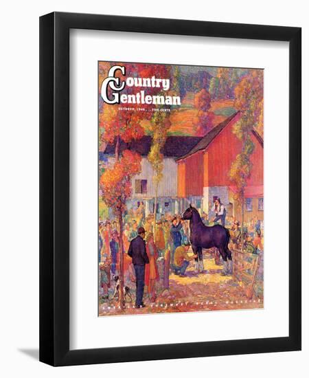 "Horse Auction," Country Gentleman Cover, October 1, 1944-Henry Soulen-Framed Giclee Print