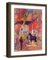 "Horse Auction,"October 1, 1944-Henry Soulen-Framed Giclee Print