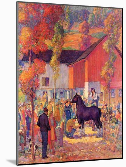 "Horse Auction,"October 1, 1944-Henry Soulen-Mounted Giclee Print