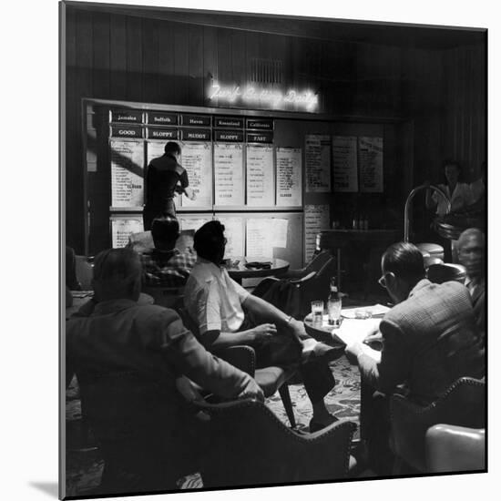 Horse Betting and Bookmakers Going on as a Gambling Option-J^ R^ Eyerman-Mounted Photographic Print