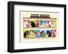 Horse Breeds-Janell Genovese-Framed Art Print