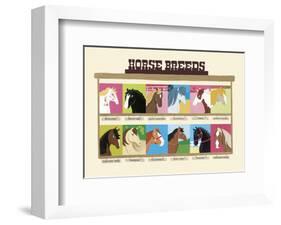 Horse Breeds-Janell Genovese-Framed Art Print