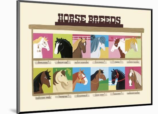 Horse Breeds-Janell Genovese-Mounted Art Print