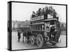 Horse Bus in Service During Festival Week at Birkenhead Merseyside-null-Stretched Canvas