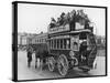 Horse Bus in Service During Festival Week at Birkenhead Merseyside-null-Stretched Canvas