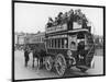 Horse Bus in Service During Festival Week at Birkenhead Merseyside-null-Mounted Photographic Print