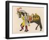 Horse Caparisoned (Dressed in Elaborate Harness Equipment) in Preparation for a Tournament-Henry Shaw-Framed Art Print