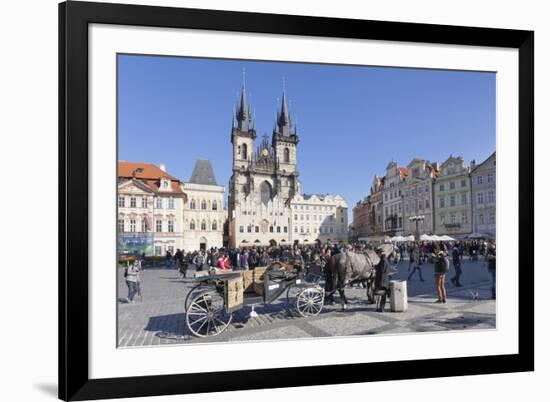 Horse Carriage at the Old Town Square (Staromestske Namesti)-Markus Lange-Framed Photographic Print