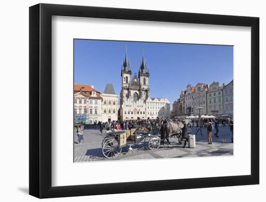 Horse Carriage at the Old Town Square (Staromestske Namesti)-Markus Lange-Framed Photographic Print