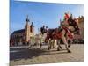 Horse Carriage with St. Mary Basilica in the background, Main Market Square, Cracow, Lesser Poland-Karol Kozlowski-Mounted Photographic Print