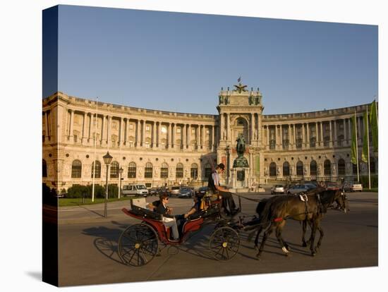 Horse Cart in Front of the Hofburg Palace on the Heldenplatz, Vienna, Austria, Europe-Michael Runkel-Stretched Canvas