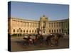 Horse Cart in Front of the Hofburg Palace on the Heldenplatz, Vienna, Austria, Europe-Michael Runkel-Stretched Canvas