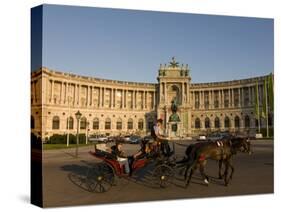 Horse Cart in Front of the Hofburg Palace on the Heldenplatz, Vienna, Austria, Europe-Michael Runkel-Stretched Canvas