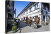 Horse Cart Riding Through the Spanish Colonial Architecture in Vigan, Northern Luzon, Philippines-Michael Runkel-Stretched Canvas