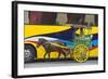 Horse Cart Walk by Colorfully Painted Bus, Manila, Philippines-Keren Su-Framed Photographic Print