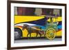 Horse Cart Walk by Colorfully Painted Bus, Manila, Philippines-Keren Su-Framed Photographic Print