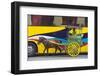 Horse Cart Walk by Colorfully Painted Bus, Manila, Philippines-Keren Su-Framed Premium Photographic Print