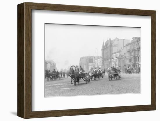 Horse Carts on Nevsky Prospect-null-Framed Photographic Print