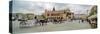 Horse coaches and Cloth Hall at market square, Krakow, Poland-null-Stretched Canvas