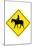 Horse Crossing Sign Poster-null-Mounted Poster