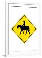 Horse Crossing-null-Framed Art Print