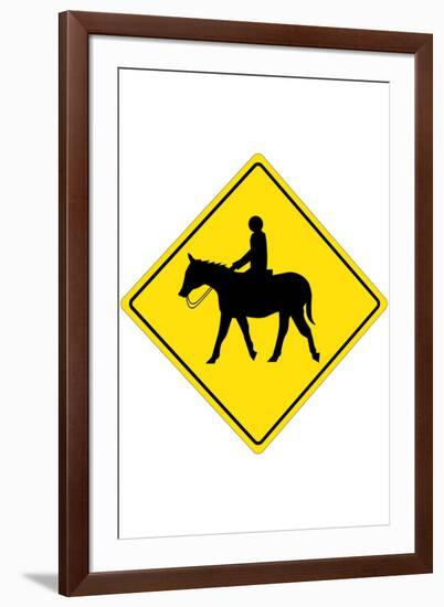 Horse Crossing-null-Framed Art Print