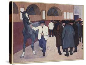Horse Dealers at the Barbican, 1918-Robert Polhill Bevan-Stretched Canvas
